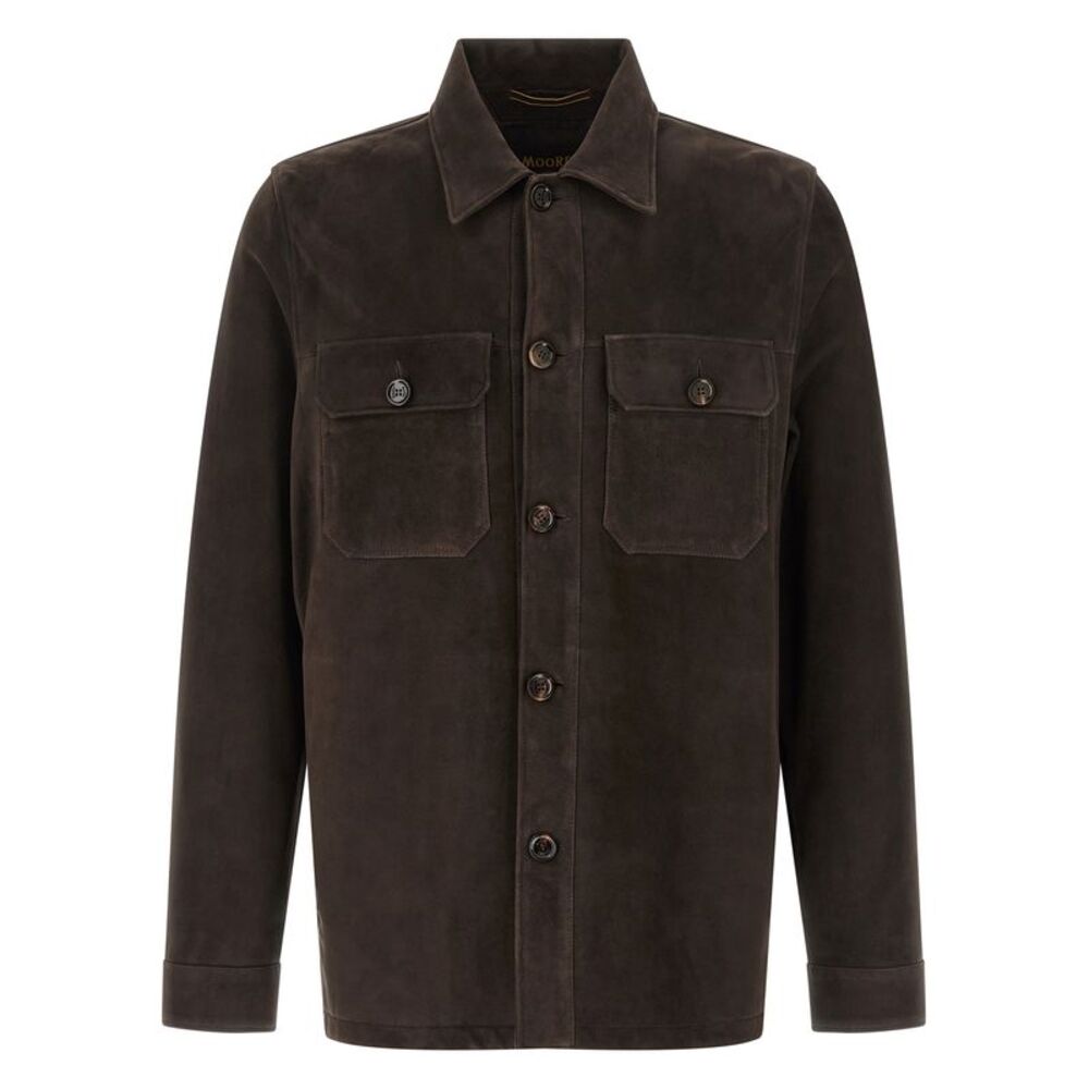 MooRER Brown Lamb Leather Leather Men's Jacket